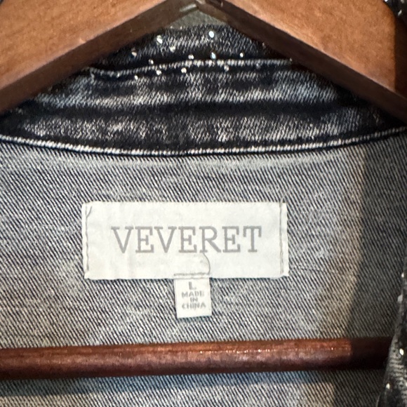 Sparkling Black Denim Jacket for Women - Picture 3 of 6